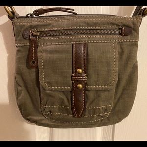 Fossil 🗝 crossbody canvas bag (green)
